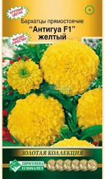 Цветы Бархатцы F1 Антигуа Жёлтые ЦВ/П (ЕС) 10шт прямостоячие однолетник 20-25см
