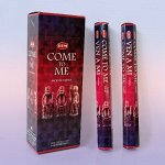 Благовония, ароматические палочки Come to me  HEM 6-ти гранник