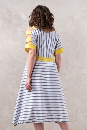 Платье Avanti 1319-3 белый/желтый
