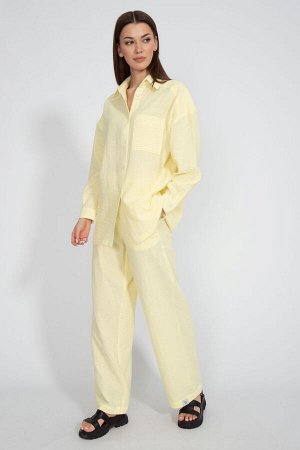 Костюм Костюм Kivviwear 41264127/03 банановый 
Состав: Хлопок-100%;
Сезон: Весна
Рост: 170

Костюм состоящий из брюк и рубашки. Нежная натуральная хлопковая ткань - муслин. Рубашка свободного кроя со