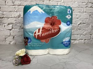 Туалетная бумага HANAKO 2-х слойная упаковка 4 рулона