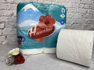 Туалетная бумага HANAKO 2-х слойная упаковка 4 рулона