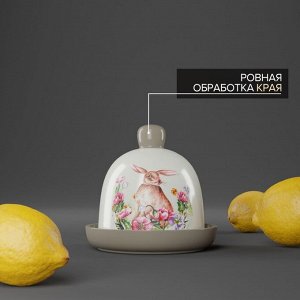Лимонница Доляна «Зайка», 9?9 см, цвет белый