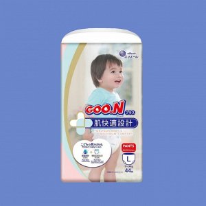 Goon Sensitive оригинальные японские подгузники-трусики L44 (9-14 кг)