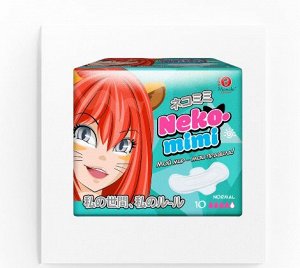 Прокладки гигиенические женские Maneki, дневные, серия Neko-mimi, 240 мм, 10 шт./упак
