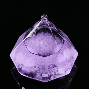 Барометр - штормгласс "Кристалл" 8х10см, фиолетовый
