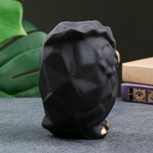 Фигура "Сова оригами" черная, 14см
