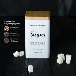 Банка для сыпучих продуктов (сахар) «Сайнс», 18x10 см, цвет белый