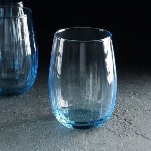 Набор стаканов Linka, 6 шт, 380 мл, цвет голубой, стекло