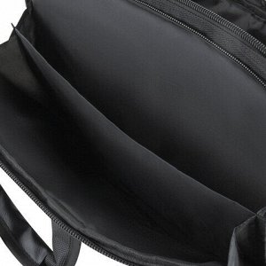 Сумка портфель BRAUBERG CONTROL с отделением для ноутбука 15-16", 2 отделения, черная, 31х41х15 см, 240508