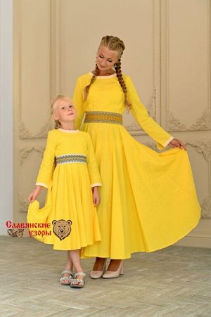 Платье детское с орнаментами Солнце