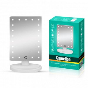 Camelion M145-SL  C01 бел. (Зеркало с LED подсветкой, 1x, дневн.свет, 5Вт,4*LR6), шт