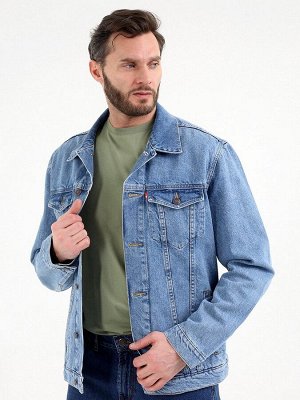 Куртки Цвет: стирка средняя; Состав: 100%Хлопок ; Материал: Blue denim 2082; Вес материала: 11.7
, 
Описание: 
Классическая универсальная джинсовая куртка. Прямой силуэт, пройма и рукава обеспечивают 