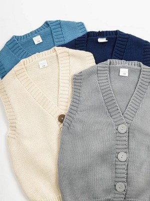 Жилет для девочки Amarobaby KNIT Mild, серый, размер 122