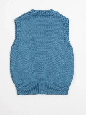 Жилет для девочки Amarobaby KNIT Mild, голубой, размер 122