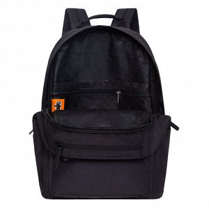 Классический мужской городской рюкзак: легкий, практичный, вместительный, черный