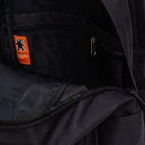 GRIZZLY Классический мужской городской рюкзак: легкий, практичный, вместительный, черный
