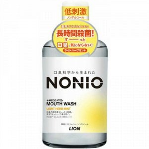 Ежедневный зубной ополаскиватель "Nonio" с длительной защитой от неприятного запаха (без спирта, легкий аромат трав и мяты) 600 мл / 12