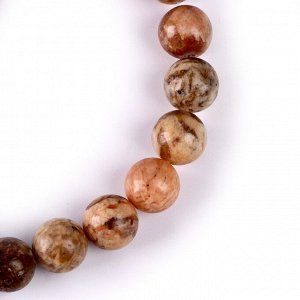 Бусины из натурального камня «Песочный агат» набор 36 шт., размер 1 шт. — 10 мм
