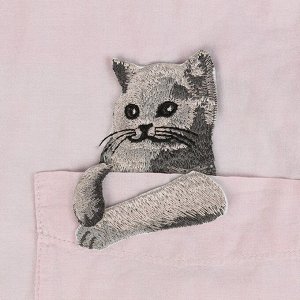 Термоаппликация на кармашек «Кот с лапками», 5,5 × 6,5 см
