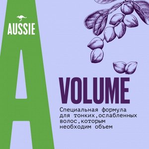 AUSSIE Шампунь Aussome Volume с австралийской сливой для объема волос, Осси, 300 мл