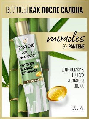 Pantene  Шампунь для волос Укрепление от корней до кончиков с Бамбуком и Биотином 250 мл  Pro V Пантин