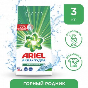 Ariel Стиральный порошок Автомат Горный родник 20 стирок 3 кг Ариэль