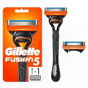 Gillette Fusion5 Мужская Бритва, 2 кассеты, с 5 лезвиями, уменьшающими трение, с точным триммером для бороды и усов