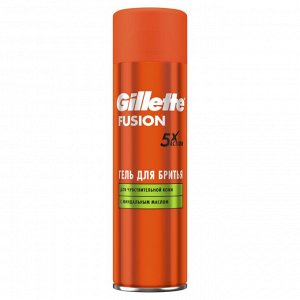 Gillett Гель для бритья для чувствительной кожи  мужской 200 мл e Fusion5 Ultra Sensitive Джилетт
