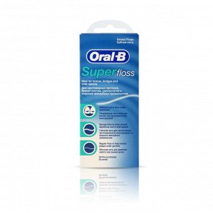Орал Би Зубная нить, 50 нитей, Oral-B Super Floss