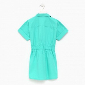 Платье детское с карманами KAFTAN 32 (110-116 см), зелёное