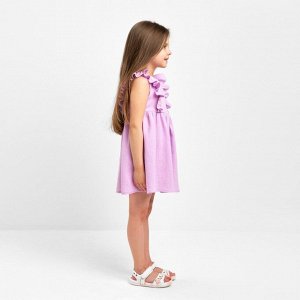 Платье детское с рюшей KAFTAN "Муслин", р 26 (80-86см), лиловый