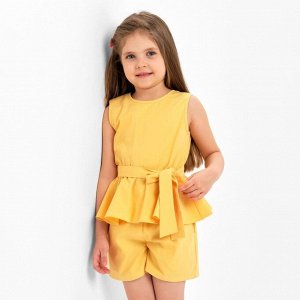 Комплект для девочки (майка и шорты) KAFTAN 30 (98-104 см), жёлтый