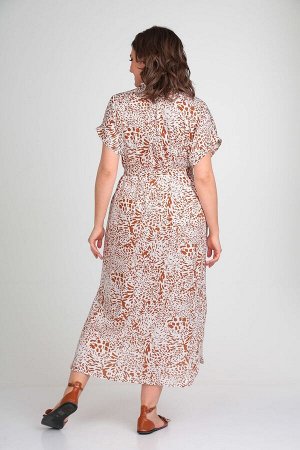 Платье Michel Chic 993/1 белый, леопардовый принт