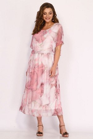 Платье ТАиЕР 1184 розовый мрамор