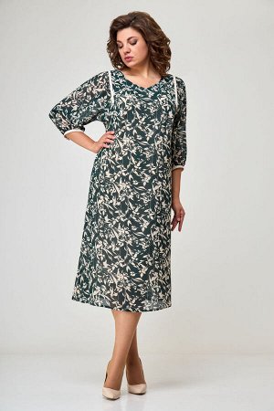 Платье Mishel Style 1072 зеленый/бежевый