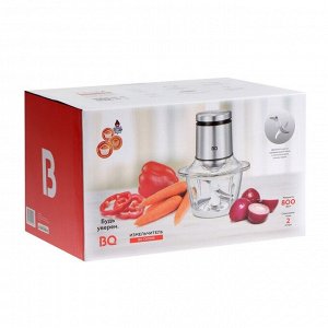 Измельчитель  BQ CH1006, металл, 800 Вт, 2 л, 1 скорость, серебристый