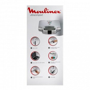 Сэндвичница Moulinex SM154135, 700 Вт, белая