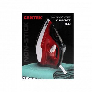 Утюг Centek CT-2347, 1800 Вт, 200мл, антипригарное покрытие, самоочистка, красный