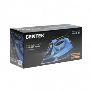 Утюг Centek CT-2351, 2200 Вт, керамическая подошва, 300 мл, синий