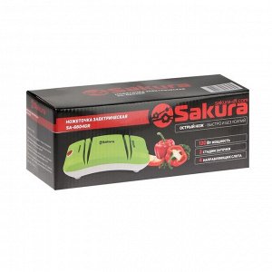 Точилка для ножей Sakura SA-6604GR, электрическая, 120 Вт, зелёная