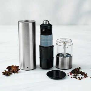 Мельница электрическая для специй Magistro Steel, с подсветкой, цвет серебристый