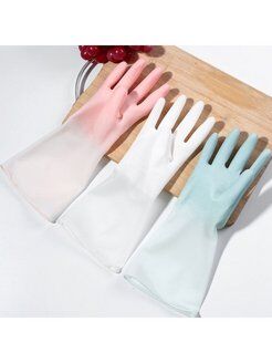 Перчатки особопрочные хозяйственные многоразовые, голубые