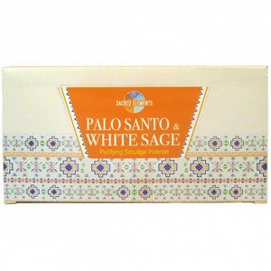 HEM масала 15 гр. Благовония Palo Santo White Sage СВЯЩЕННОЕ ДЕРЕВО-БЕЛЫЙ ШАЛФЕЙ блок 12 шт.
