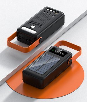 Внешний аккумулятор на солнечной батарее Power Bank 12 в 1 Solar Charger 50000 mAh