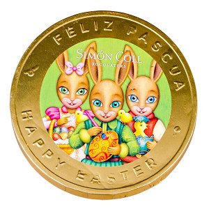 шоколадный медальон SIMON COLL Кролики 60 г