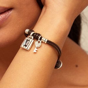 Браслет PUL2303 " Lock" M Сер. цв.