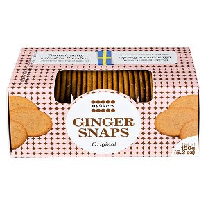 печенье NYAKERS GINGER SNAPS Orange 150 г