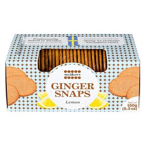 печенье NYAKERS GINGER SNAPS Lemon 150 г
