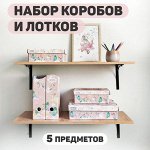 VAL KCTN-TRP-2VP1F2L Набор для наст. хран. из карт.: короб 3 шт., лоток 2 шт., розов., ПУТЕШАСТИКИ, шт